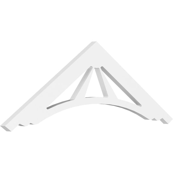 Ekena Millwork Pitch Stanford Architectural Grade PVC Gable Pediment, 36"W x 12"H x 1"P (8/12) GPP036X012X100STA - main